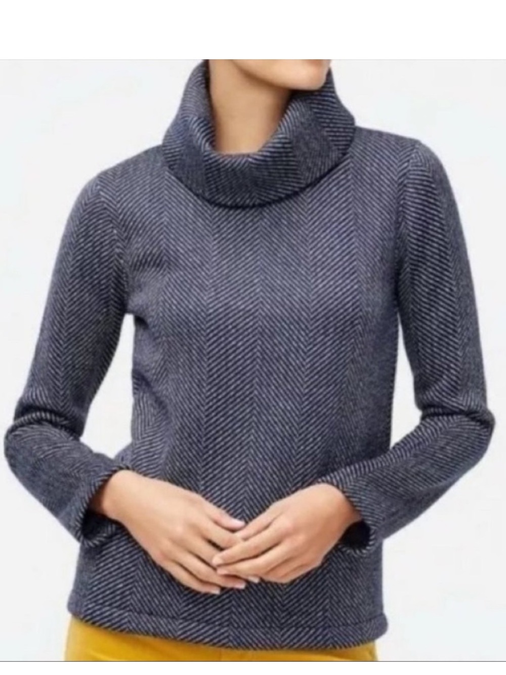 J. Crew Herringbone Turtleneck Sweater (small)
